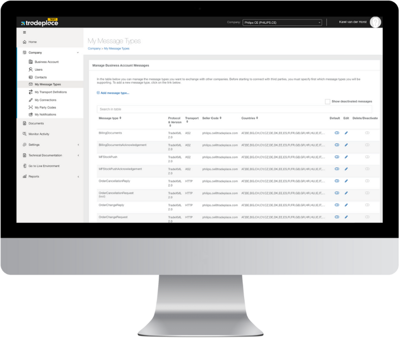 Connect Message Hub Message My Message