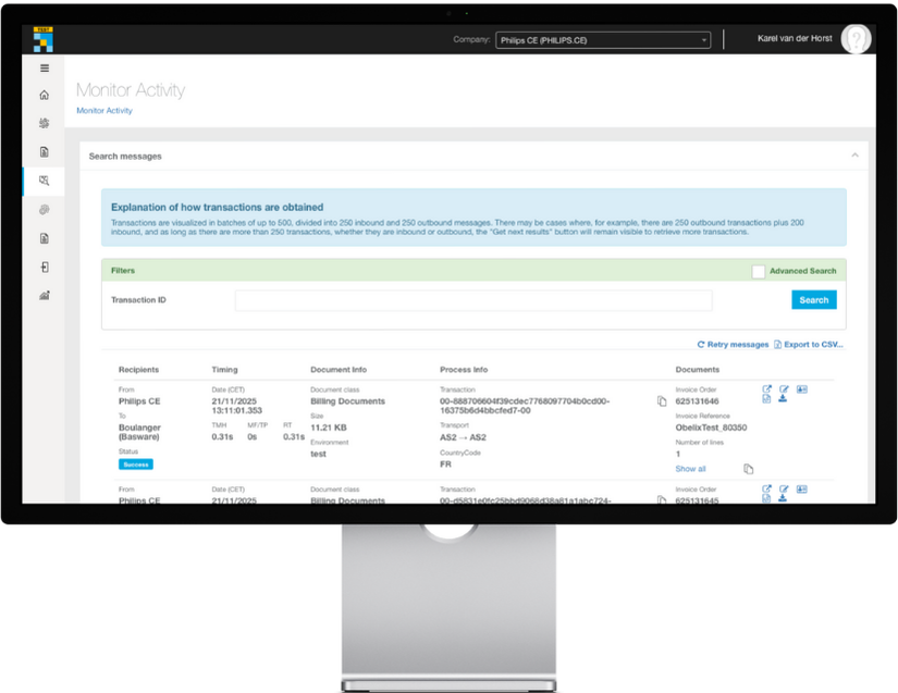 Connect Message Hub Monitor Activity