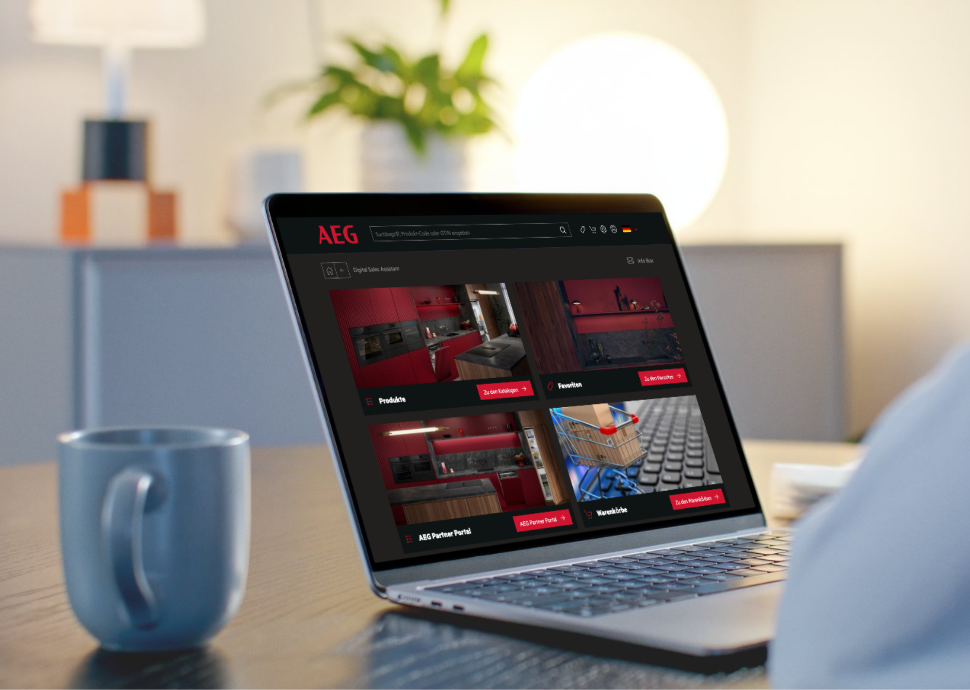 Digital Sales Assistant Home Page AEG
