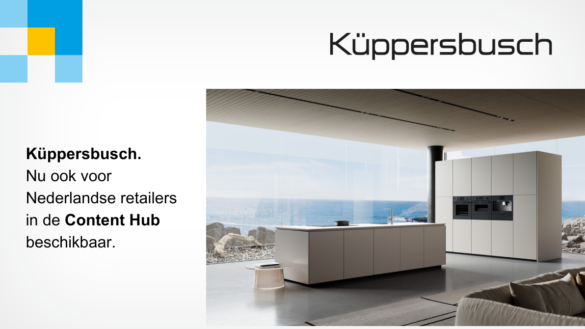Küppersbusch is nu ook voor Nederlandse retailers in de Content Hub beschikbaar.