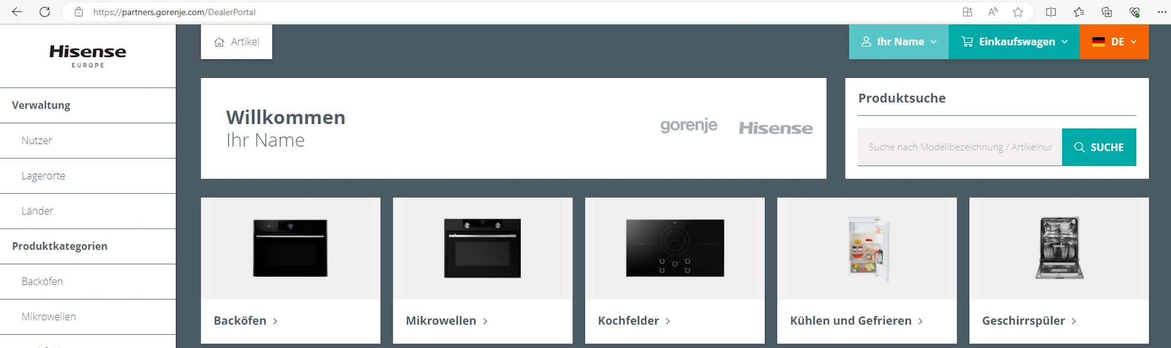 HisenseEurope B2B portal